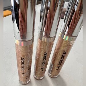 (3) L.A. Colors Holographic Iridescent Lipgloss Bundle